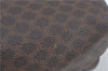 Authentic CELINE Macadam Blason Pattern Clutch Hand Bag PVC Leather Brown J4622