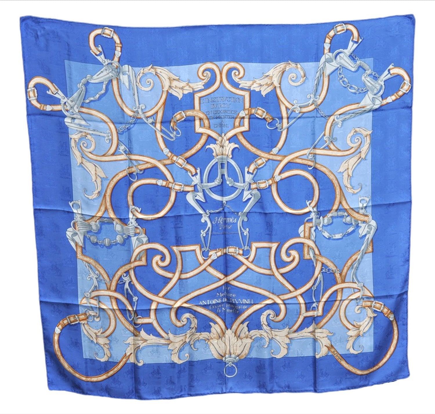 Auth HERMES Carre 90 Scarf 