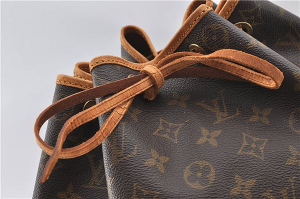 Authentic Louis Vuitton Monogram Noe Shoulder Drawstring Bag M42224 LV J4645