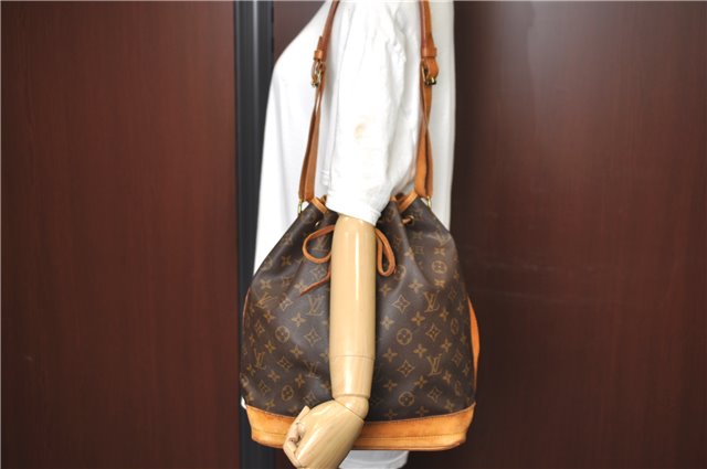 Authentic Louis Vuitton Monogram Noe Shoulder Drawstring Bag M42224 LV J4645