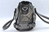 Authentic BURBERRY Check 2Way Shoulder Cross Body Bag Canvas Leather Gray J4649