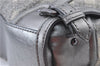Authentic BURBERRY Check 2Way Shoulder Cross Body Bag Canvas Leather Gray J4649
