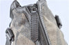 Authentic BURBERRY Check 2Way Shoulder Cross Body Bag Canvas Leather Gray J4649