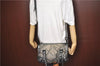 Authentic BURBERRY Check 2Way Shoulder Cross Body Bag Canvas Leather Gray J4649