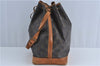 Authentic Louis Vuitton Monogram Noe Shoulder Drawstring Bag M42224 LV J4653
