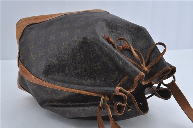 Authentic Louis Vuitton Monogram Noe Shoulder Drawstring Bag M42224 LV J4653