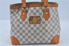 Authentic Louis Vuitton Damier Azur Hampstead PM N51207 Shoulder Tote Bag J4660