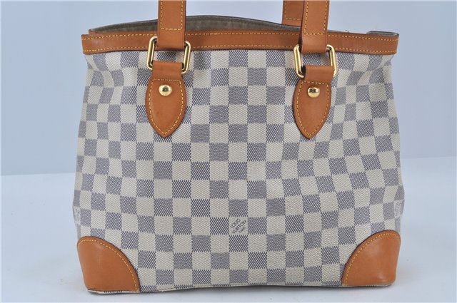 Authentic Louis Vuitton Damier Azur Hampstead PM N51207 Shoulder Tote Bag J4660