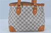 Authentic Louis Vuitton Damier Azur Hampstead PM N51207 Shoulder Tote Bag J4660