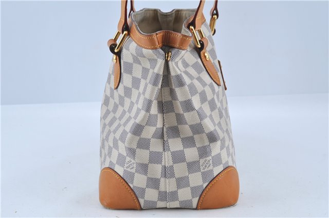 Authentic Louis Vuitton Damier Azur Hampstead PM N51207 Shoulder Tote Bag J4660