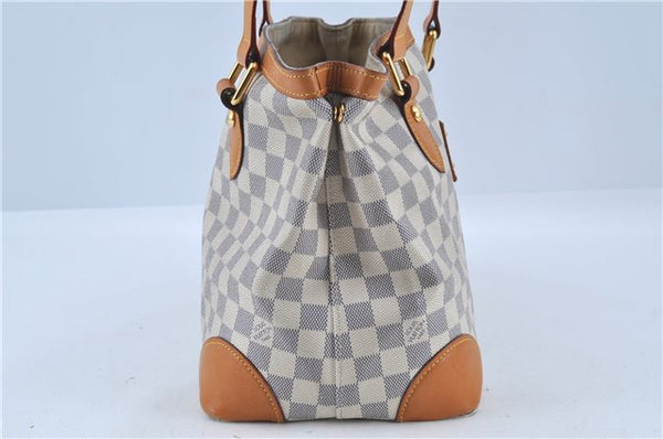 Authentic Louis Vuitton Damier Azur Hampstead PM N51207 Shoulder Tote Bag J4660