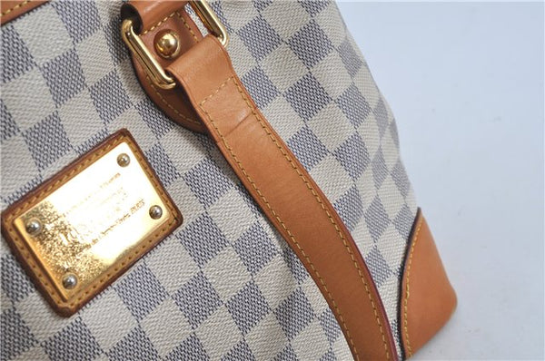 Authentic Louis Vuitton Damier Azur Hampstead PM N51207 Shoulder Tote Bag J4660