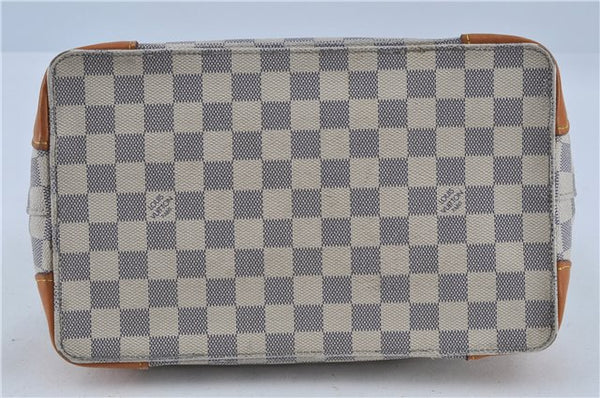 Authentic Louis Vuitton Damier Azur Hampstead PM N51207 Shoulder Tote Bag J4660