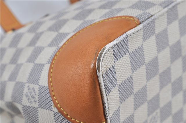 Authentic Louis Vuitton Damier Azur Hampstead PM N51207 Shoulder Tote Bag J4660