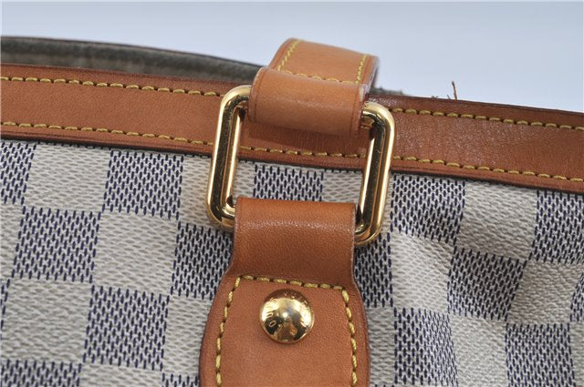Authentic Louis Vuitton Damier Azur Hampstead PM N51207 Shoulder Tote Bag J4660
