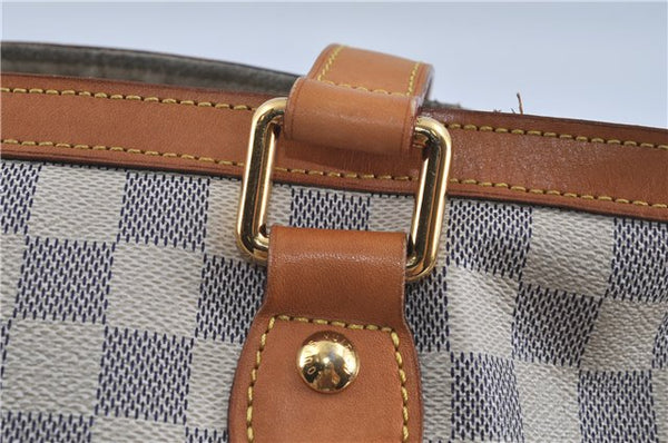 Authentic Louis Vuitton Damier Azur Hampstead PM N51207 Shoulder Tote Bag J4660