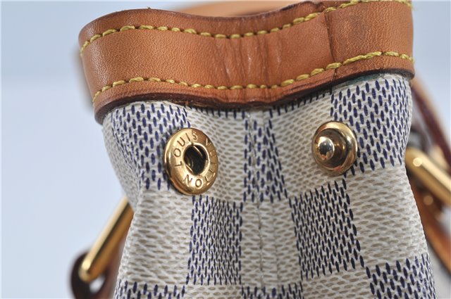 Authentic Louis Vuitton Damier Azur Hampstead PM N51207 Shoulder Tote Bag J4660