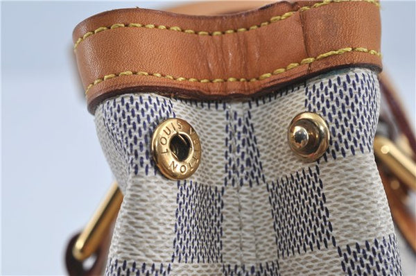 Authentic Louis Vuitton Damier Azur Hampstead PM N51207 Shoulder Tote Bag J4660