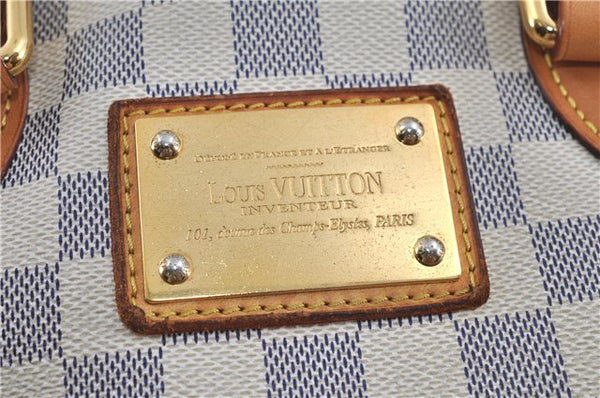 Authentic Louis Vuitton Damier Azur Hampstead PM N51207 Shoulder Tote Bag J4660