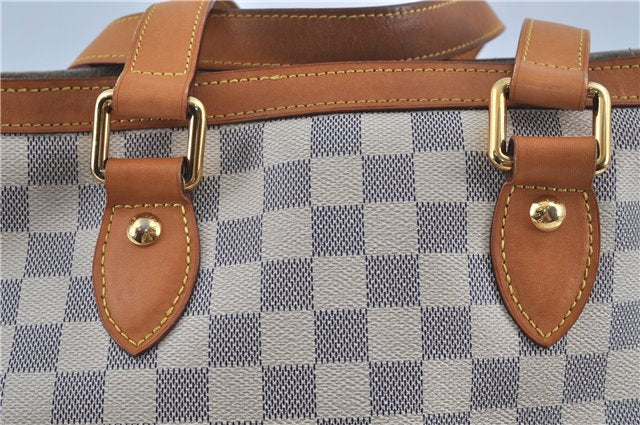 Authentic Louis Vuitton Damier Azur Hampstead PM N51207 Shoulder Tote Bag J4660