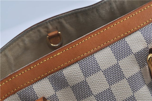 Authentic Louis Vuitton Damier Azur Hampstead PM N51207 Shoulder Tote Bag J4660