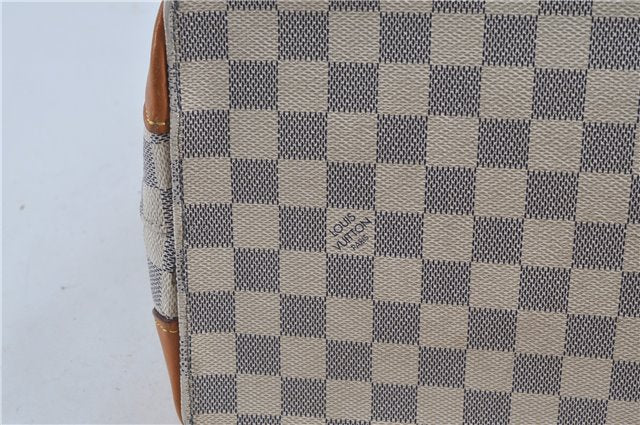 Authentic Louis Vuitton Damier Azur Hampstead PM N51207 Shoulder Tote Bag J4660