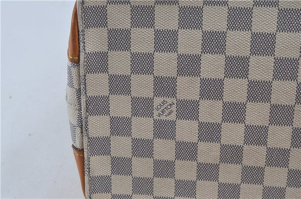 Authentic Louis Vuitton Damier Azur Hampstead PM N51207 Shoulder Tote Bag J4660