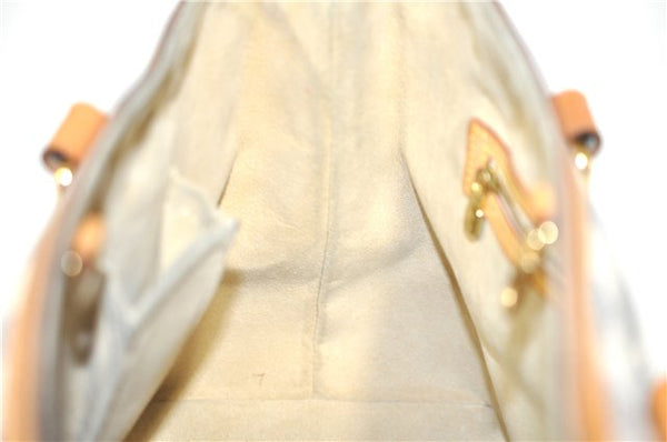 Authentic Louis Vuitton Damier Azur Hampstead PM N51207 Shoulder Tote Bag J4660