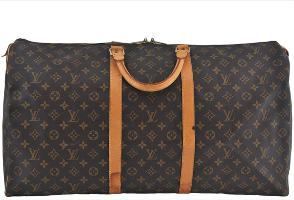 Authentic Louis Vuitton Monogram Keepall 60 Travel Boston Bag M41422 LV J4672