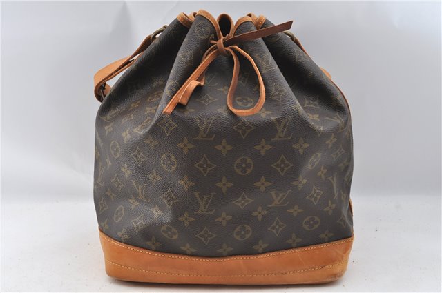 Authentic Louis Vuitton Monogram Noe Shoulder Drawstring Bag M42224 LV J4677