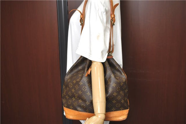 Authentic Louis Vuitton Monogram Noe Shoulder Drawstring Bag M42224 LV J4677