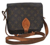 Authentic Louis Vuitton Monogram Cartouchiere MM M51253 Shoulder Cross Bag J4687