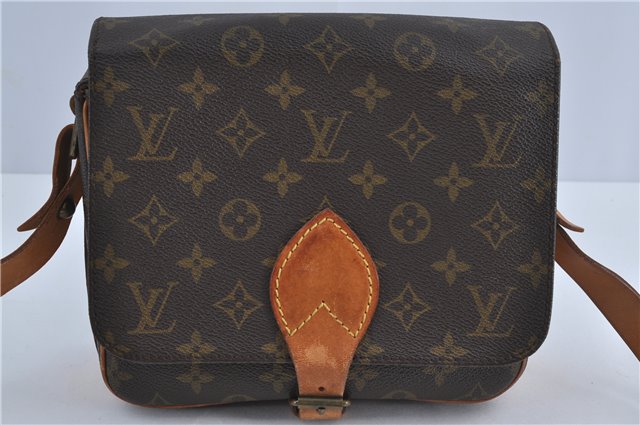 Authentic Louis Vuitton Monogram Cartouchiere MM M51253 Shoulder Cross Bag J4687