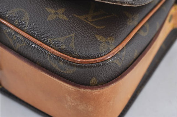 Authentic Louis Vuitton Monogram Cartouchiere MM M51253 Shoulder Cross Bag J4687