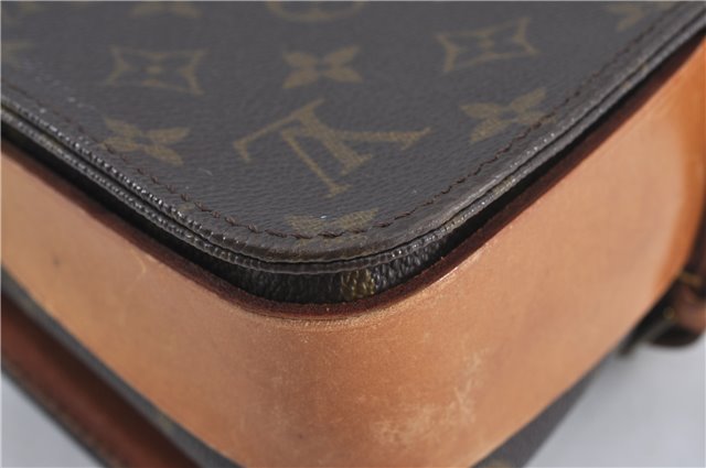 Authentic Louis Vuitton Monogram Cartouchiere MM M51253 Shoulder Cross Bag J4687