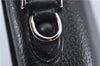 Authentic Burberrys Vintage Leather Hand Bag Purse Black J4710