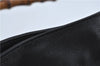 Authentic GUCCI Bamboo 2Way Shoulder Cross Body Bag Purse Leather Black J4718