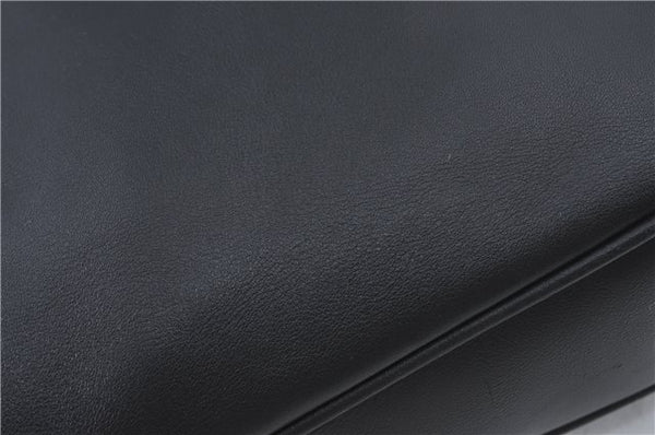 Authentic GUCCI Bamboo 2Way Shoulder Cross Body Bag Purse Leather Black J4718