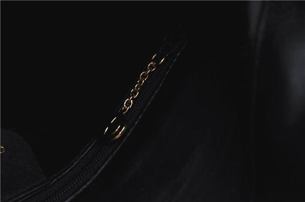 Authentic GUCCI Bamboo 2Way Shoulder Cross Body Bag Purse Leather Black J4718