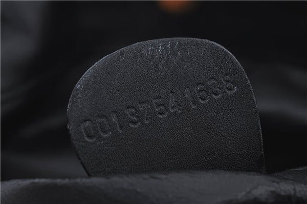 Authentic GUCCI Bamboo 2Way Shoulder Cross Body Bag Purse Leather Black J4718