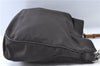 Authentic GUCCI Bamboo 2way Hand Shoulder Bag Nylon Leather Brown J4741