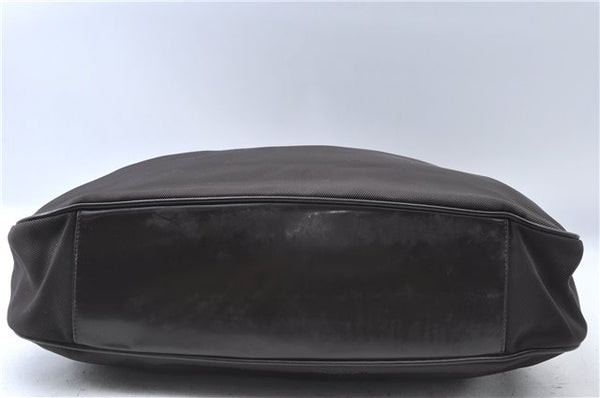 Authentic GUCCI Bamboo 2way Hand Shoulder Bag Nylon Leather Brown J4741