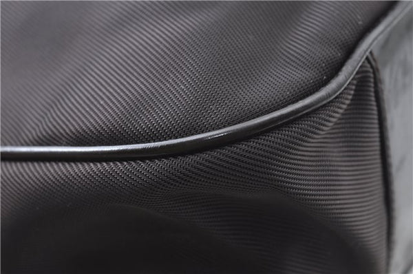 Authentic GUCCI Bamboo 2way Hand Shoulder Bag Nylon Leather Brown J4741