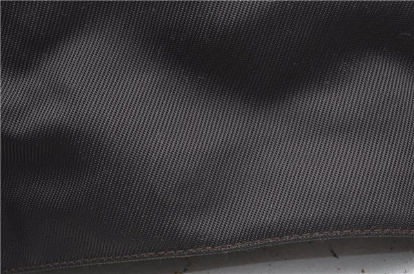 Authentic GUCCI Bamboo 2way Hand Shoulder Bag Nylon Leather Brown J4741