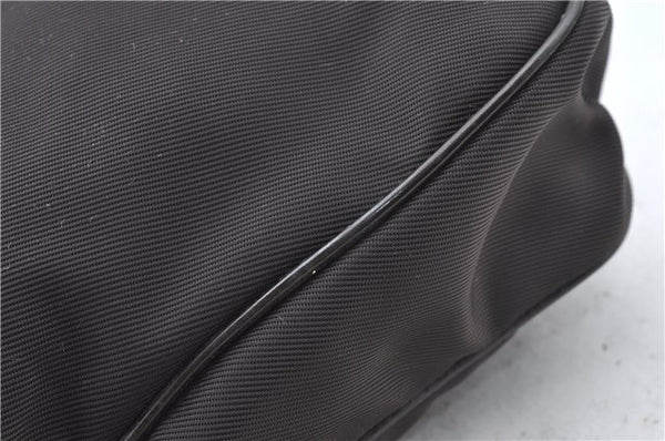 Authentic GUCCI Bamboo 2way Hand Shoulder Bag Nylon Leather Brown J4741