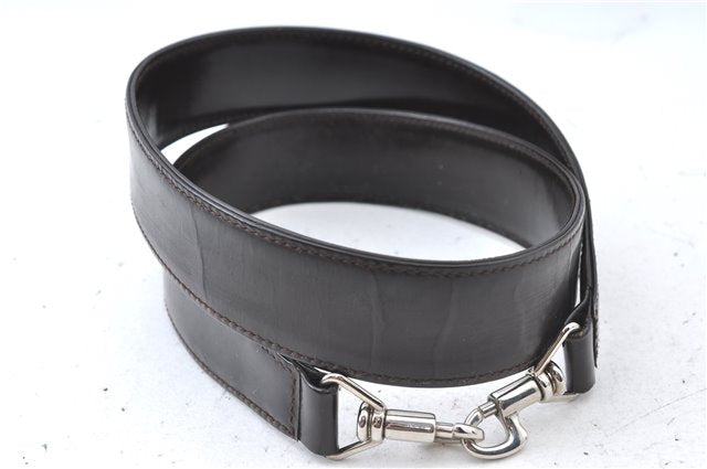 Authentic GUCCI Bamboo 2way Hand Shoulder Bag Nylon Leather Brown J4741