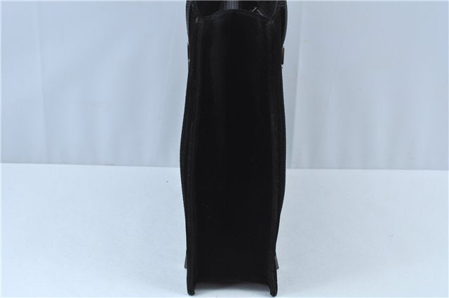 Authentic GUCCI Shoulder Hand Bag Purse Velour Leather Black J4748