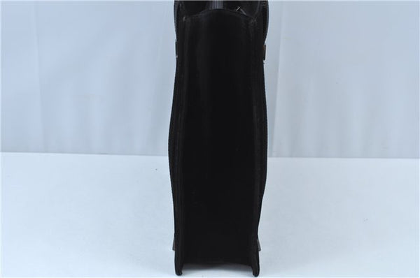 Authentic GUCCI Shoulder Hand Bag Purse Velour Leather Black J4748