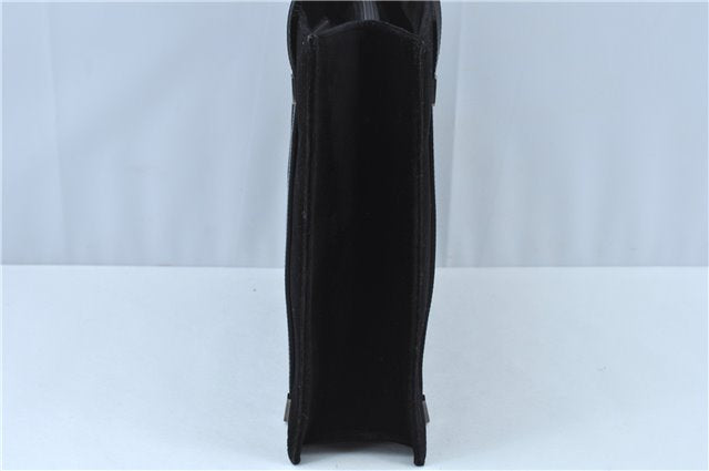 Authentic GUCCI Shoulder Hand Bag Purse Velour Leather Black J4748