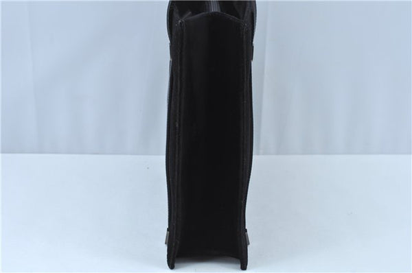 Authentic GUCCI Shoulder Hand Bag Purse Velour Leather Black J4748